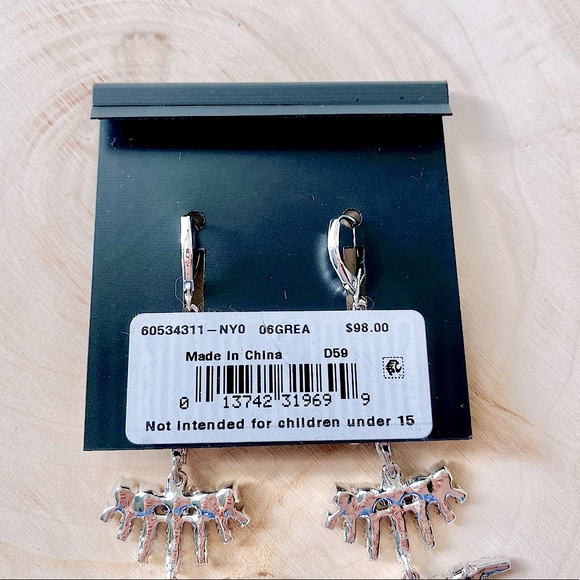 Givenchy Silver Crystal Tiered Chandelier Earrings - Picture 10 of 12